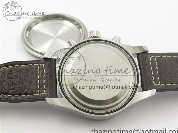MIROTIME 0514 Pilot Chrono Spitfire IW387903 SS ZF 1:1 Best Edition Black Dial on Brown Leather Strap A OdorResistant 7127